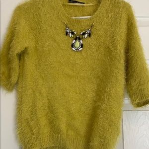 Green nylon 3/4 sweater